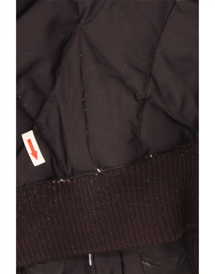 Helly Hansen Womens Hooded Padded Jacket UK 14 Medium Black Nylon
