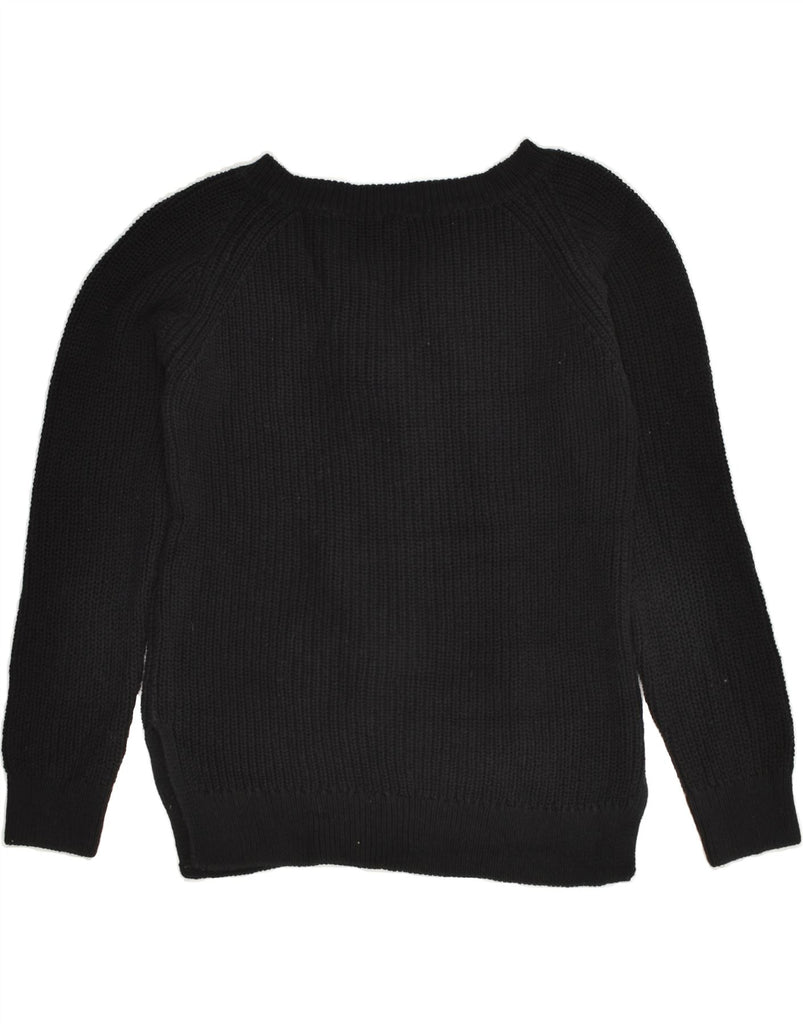 MASSIMO DUTTI Womens Crew Neck Jumper Sweater UK 10 Small Black | Vintage Massimo Dutti | Thrift | Second-Hand Massimo Dutti | Used Clothing | Messina Hembry 