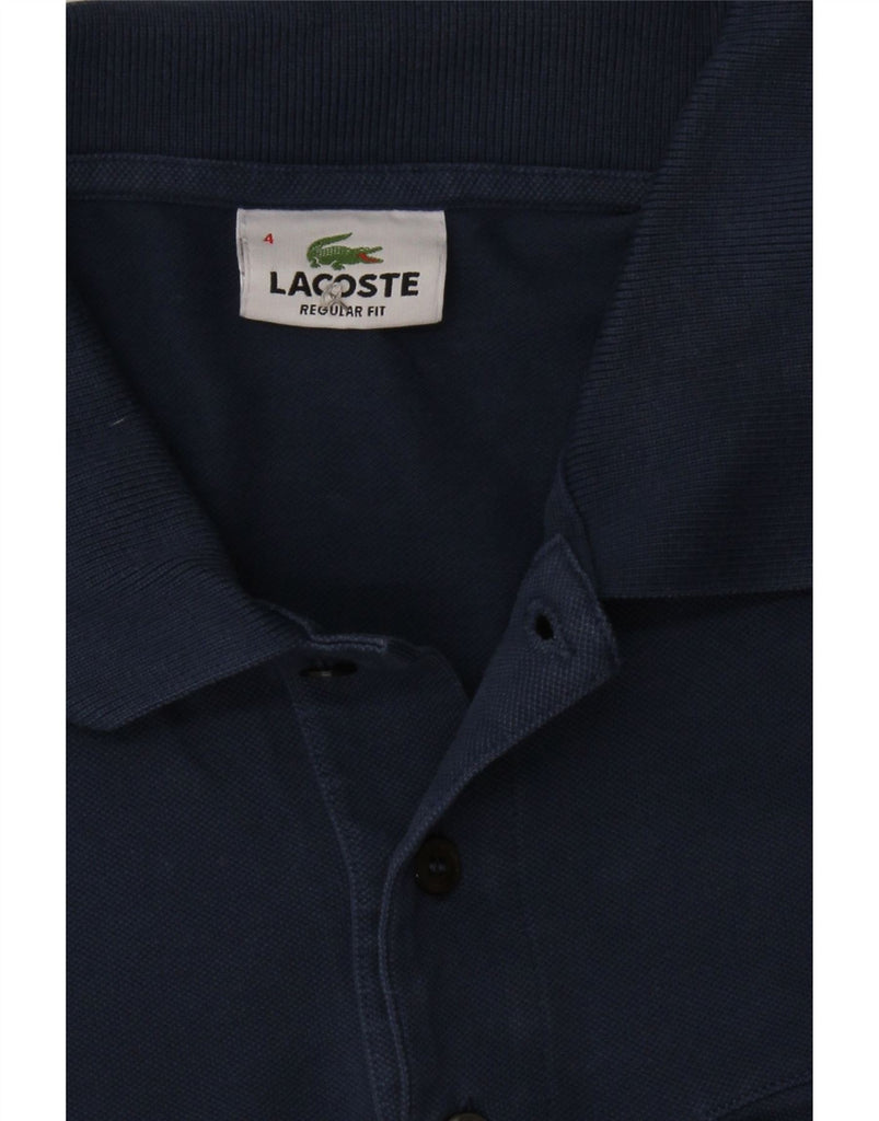 LACOSTE Mens Regular Fit Polo Shirt Size 4 Medium Navy Blue Cotton Vintage Lacoste and Second-Hand Lacoste from Messina Hembry 