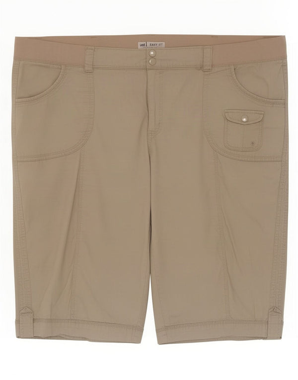 Lee Mens Easy Fit Cargo Shorts 4XL W48 Beige Cotton