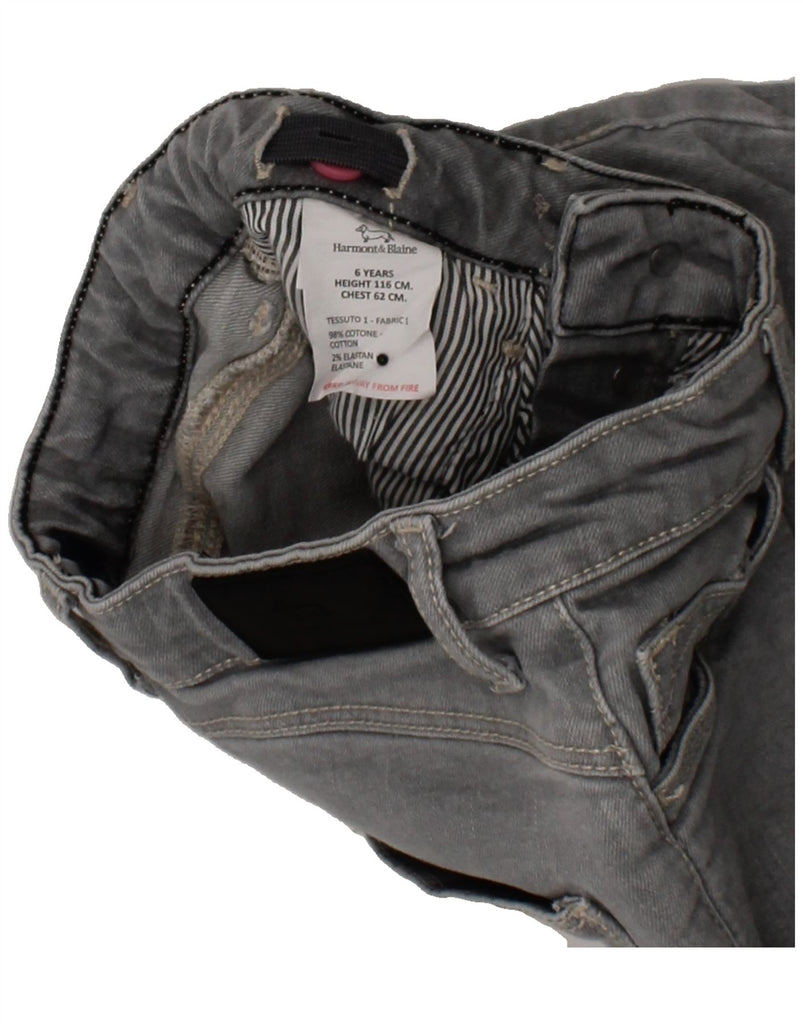 HARMONT & BLAINE Girls Straight Jeans 5-6 Years W22 L15 Grey Cotton Vintage Harmont & Blaine and Second-Hand Harmont & Blaine from Messina Hembry 