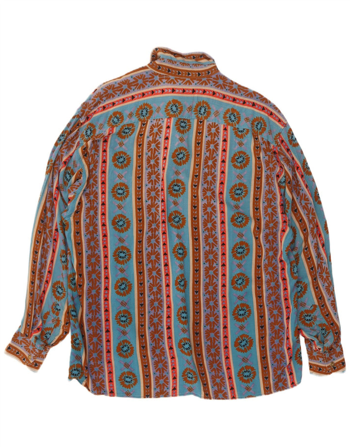 Izaro Mens Shirt Large Blue Geometric