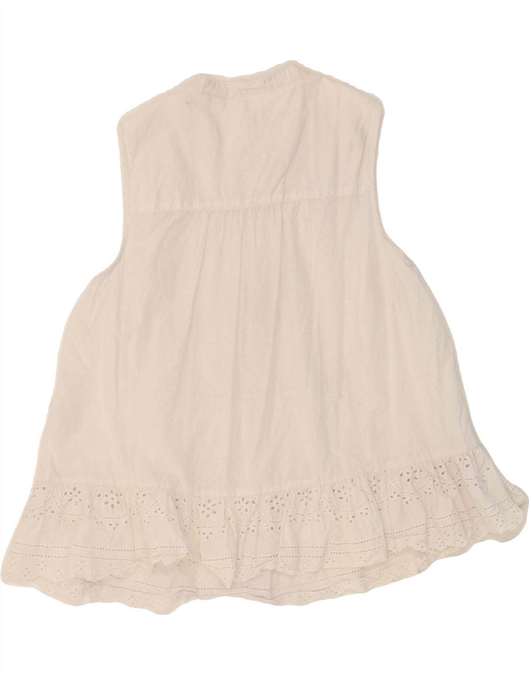 LEVI'S Womens Sleeveless Blouse Top UK 12 Medium White Vintage Levi's and Second-Hand Levi's from Messina Hembry 