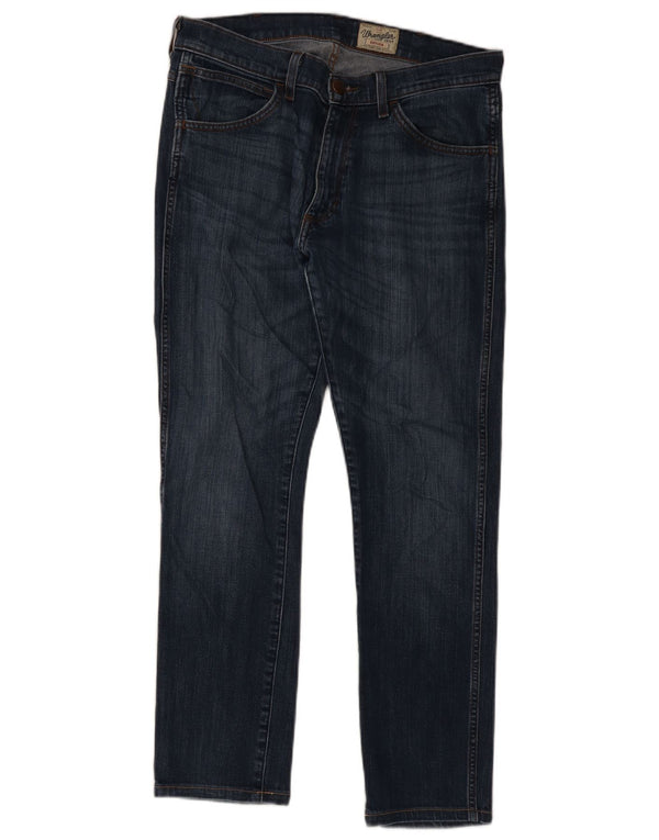 Wrangler Mens Bryson Slim Jeans W33 L28 Navy Blue Cotton