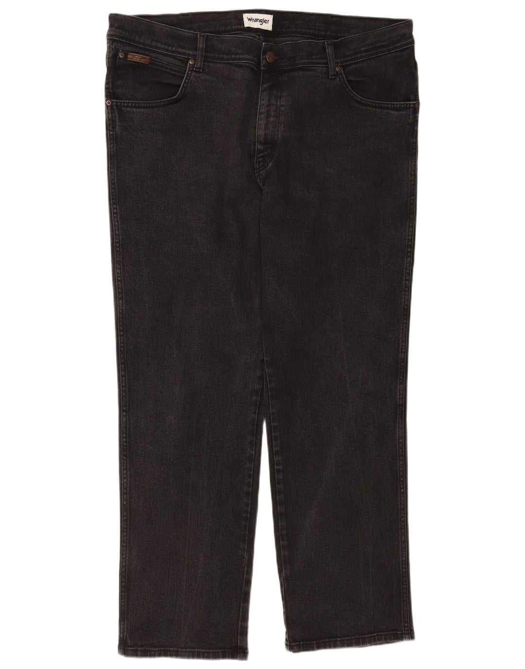 Wrangler Mens Texas Straight Jeans W42 L30 Grey Cotton