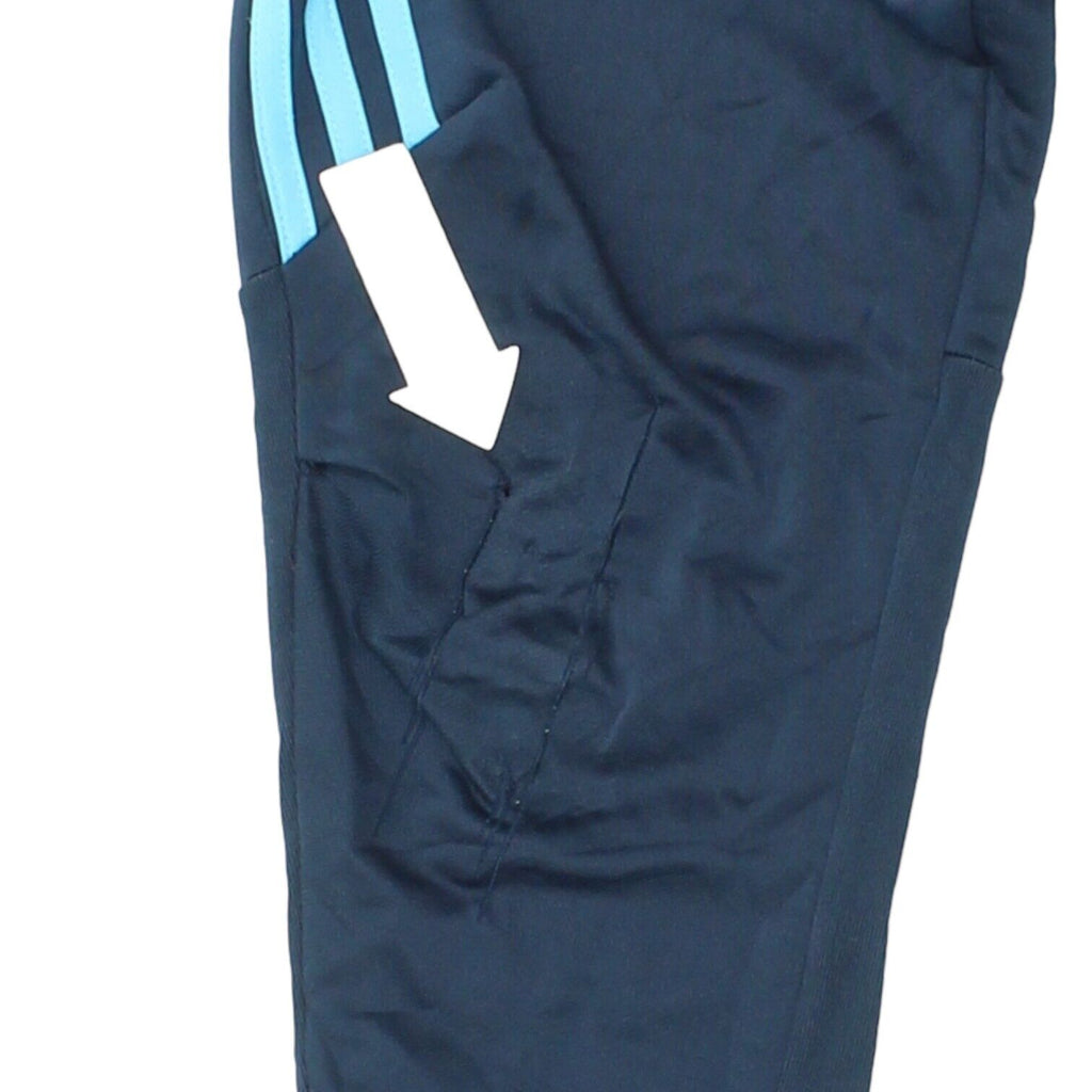 Olympique de Marseille Adidas Boys Navy Tracksuit Bottoms | Football Kids Sports | Vintage Messina Hembry | Thrift | Second-Hand Messina Hembry | Used Clothing | Messina Hembry 