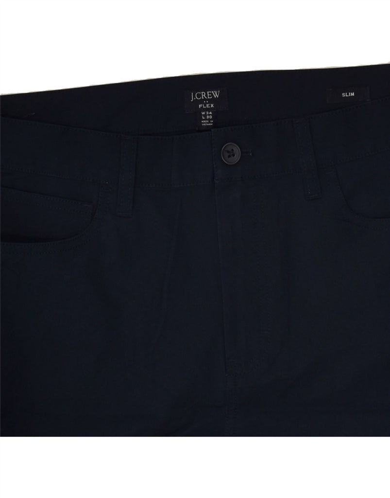 J. CREW Mens Slim Casual Trousers W34 L30  Navy Blue | Vintage J. Crew | Thrift | Second-Hand J. Crew | Used Clothing | Messina Hembry 