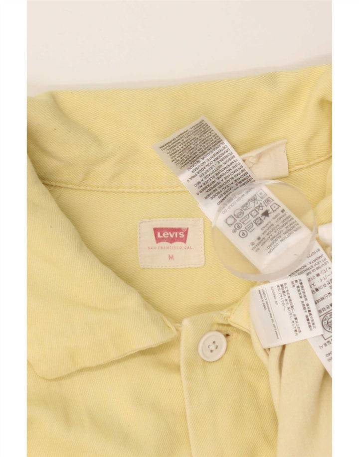 Levi's Mens Short Sleeve Denim Shirt Medium Yellow Cotton