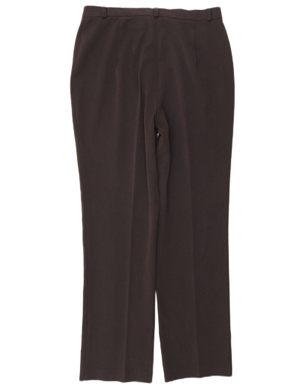 Marks & Spencer Womens Straight Casual Trousers UK 12 Medium W30 L29 Black