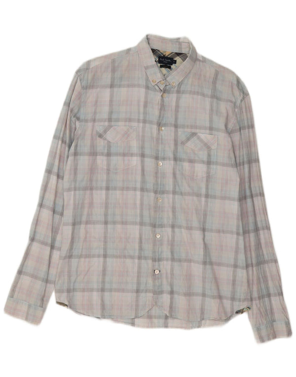 Paul Smith Mens Classic Fit Shirt Medium Multicoloured Check Cotton