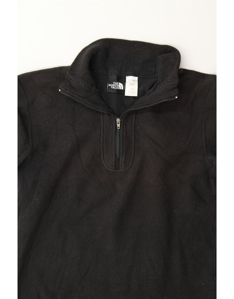 THE NORTH FACE Mens Zip Neck Fleece Jumper Small Black Polyester Vintage The North Face and Second-Hand The North Face from Messina Hembry 