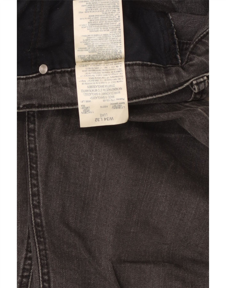 Lee Mens Luke Slim Jeans W34 L32 Grey Cotton