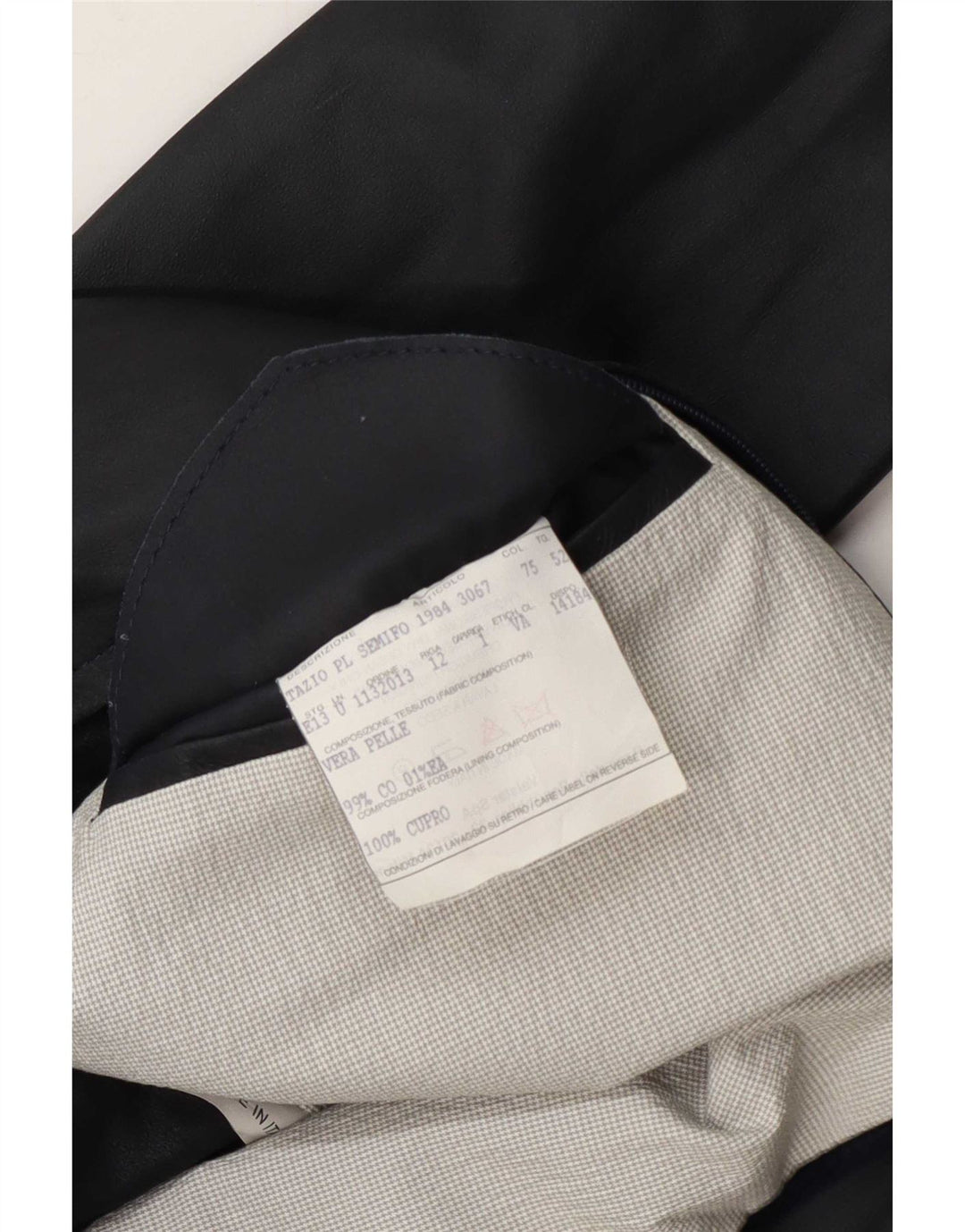Valstar Mens Leather Bomber Jacket IT 52 XL Navy Blue
