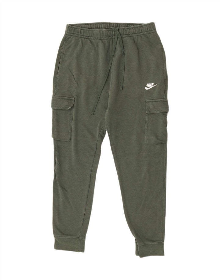 Nike Mens Cargo Tracksuit Trousers Joggers Medium Green Cotton