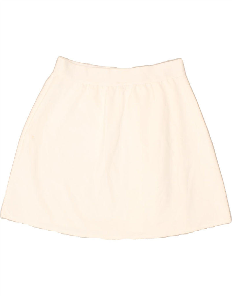 PUMA Womens Tennis Skirt UK 12 Medium Off White Polyester | Vintage Puma | Thrift | Second-Hand Puma | Used Clothing | Messina Hembry 