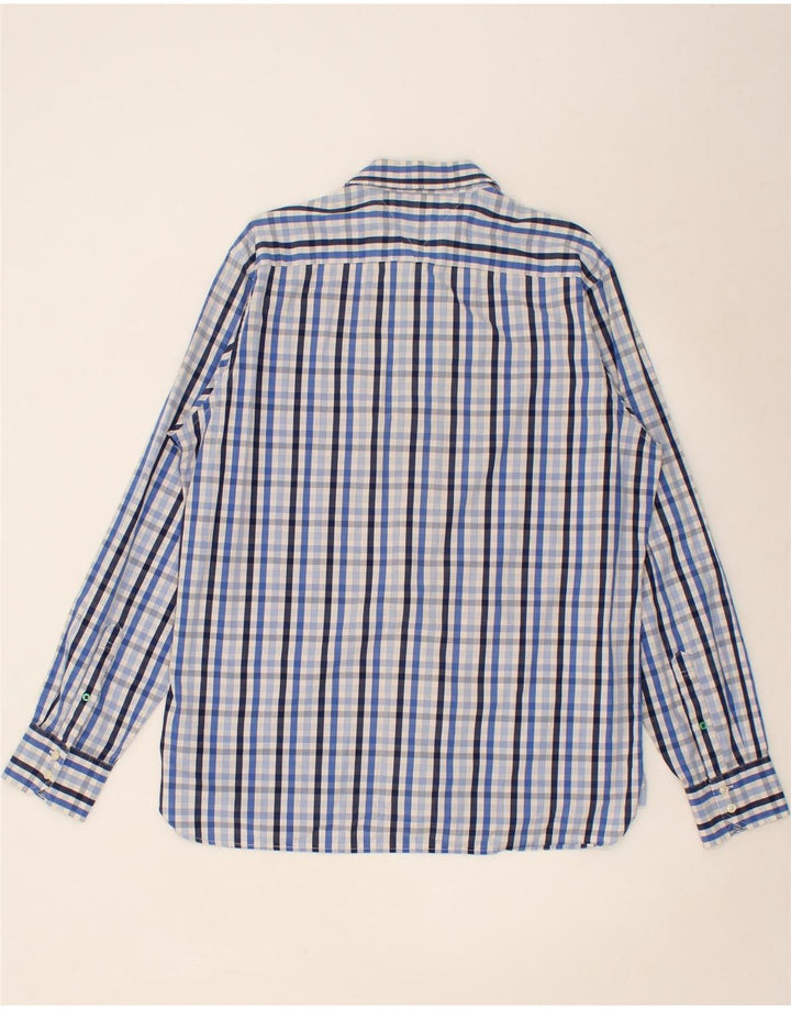 TOMMY HILFIGER Mens Shirt Large Blue Check Cotton Vintage Tommy Hilfiger and Second-Hand Tommy Hilfiger from Messina Hembry 