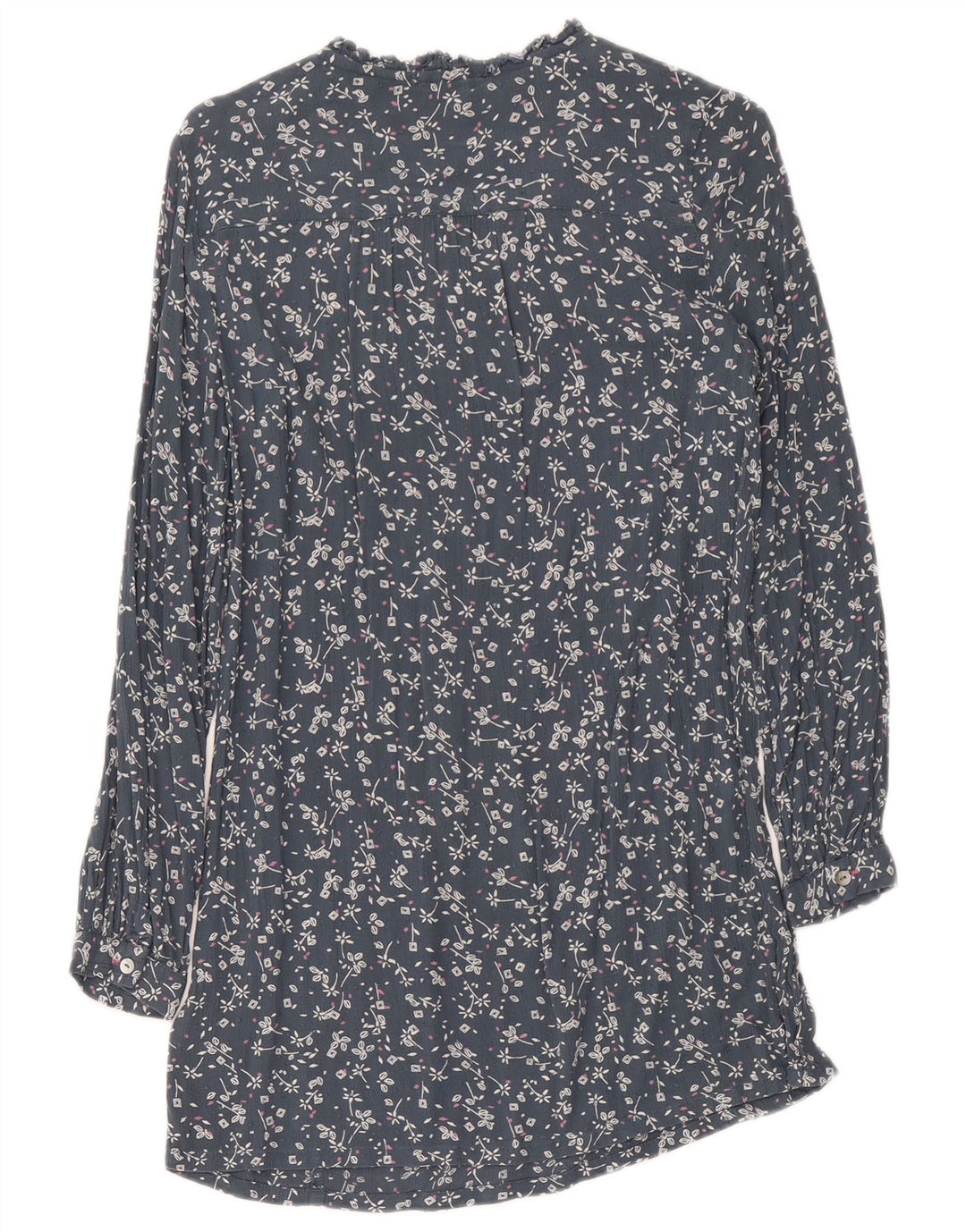 White Stuff Womens Long Sleeve Shift Dress UK 8 Small Navy Blue Floral