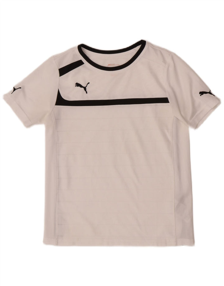 Puma Boys Regular Graphic T-Shirt Top 11-12 Years White Colourblock
