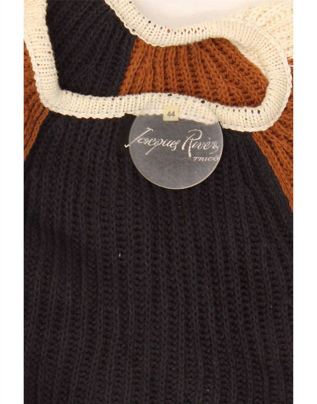 Vintage Womens 1/2 Sleeve Boat Neck Jumper Sweater IT 44 Medium Multicolour