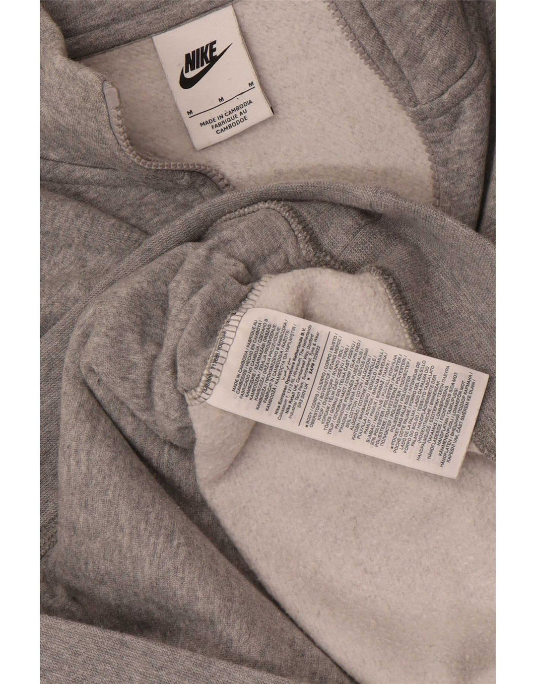 Nike Mens Tracksuit Top Jacket Medium Grey Colourblock Cotton
