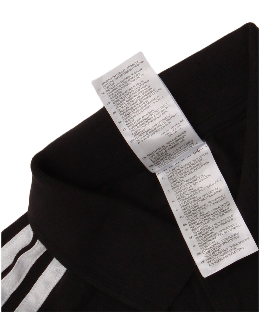 Adidas Mens Polo Shirt Small Black Cotton
