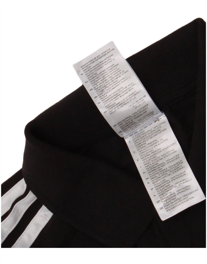 Adidas Mens Polo Shirt Small Black Cotton