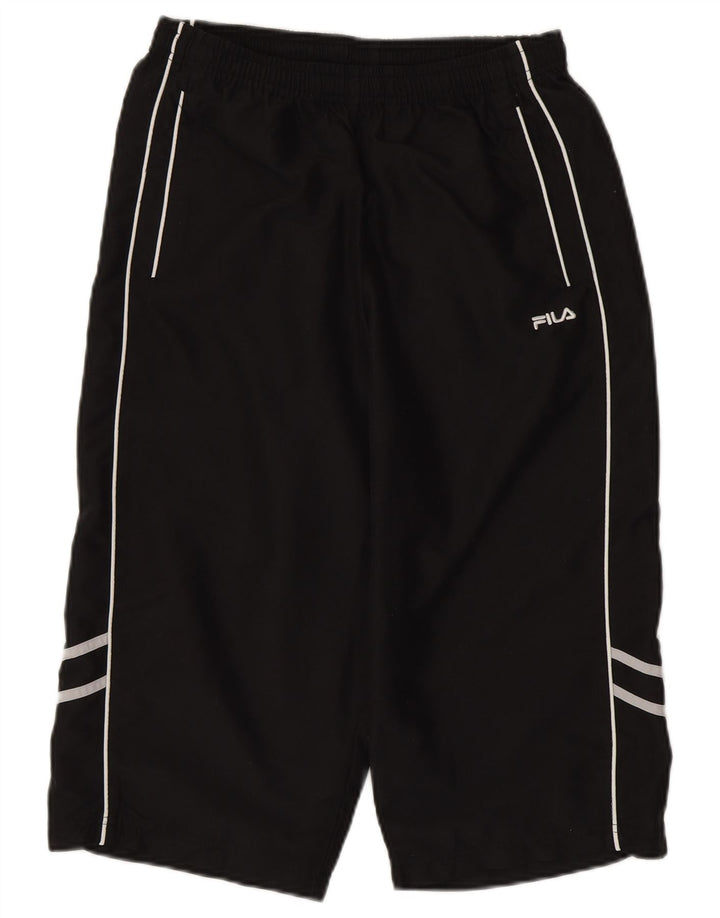 FILA Mens Capri Tracksuit Trousers Medium Black Polyester