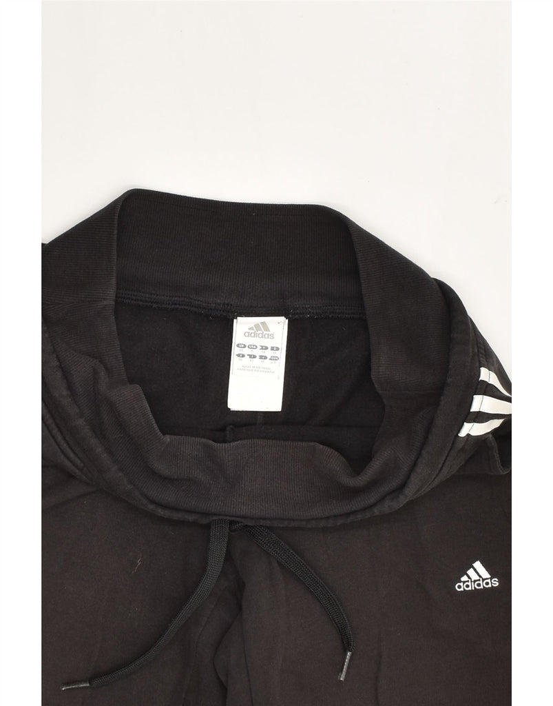 ADIDAS Womens Tracksuit Trousers Joggers UK 10 Small Black Cotton | Vintage Adidas | Thrift | Second-Hand Adidas | Used Clothing | Messina Hembry 