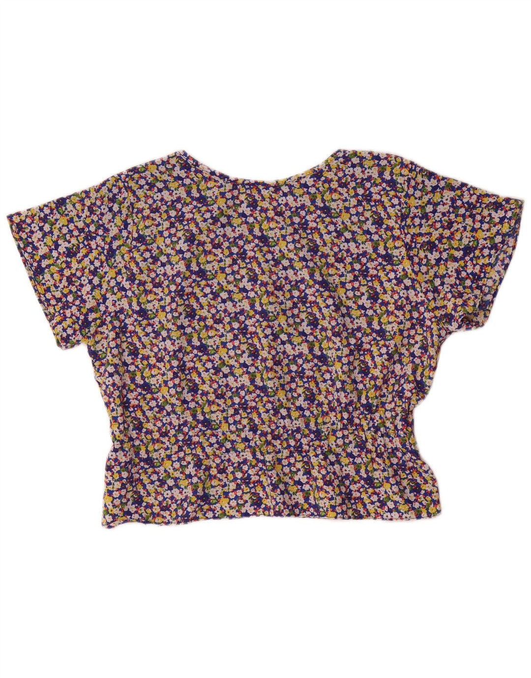 Vintage Womens Blouse Top UK 14 Large Multicoloured Floral