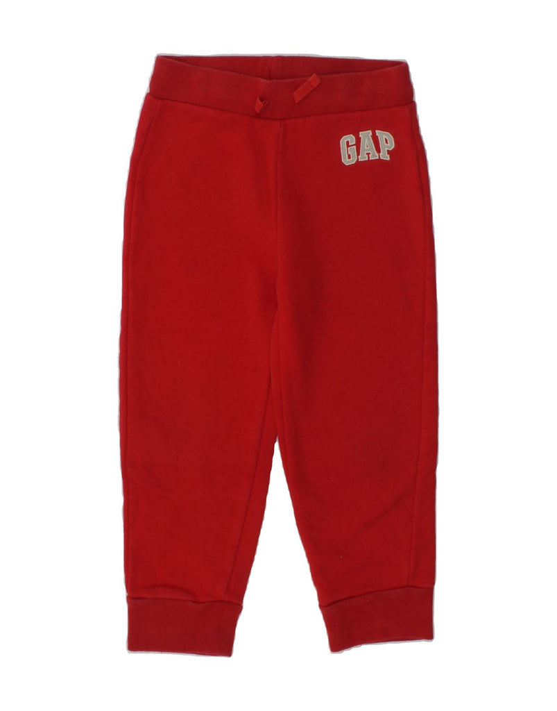 GAP Boys Graphic Tracksuit Trousers Joggers 3-4 Years Red Cotton | Vintage Gap | Thrift | Second-Hand Gap | Used Clothing | Messina Hembry 