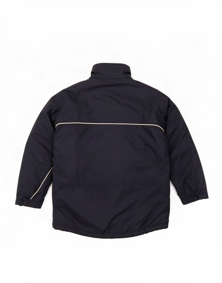 Adidas Mens Loose Fit Padded Coat UK 38/40 Medium Navy Blue Polyester