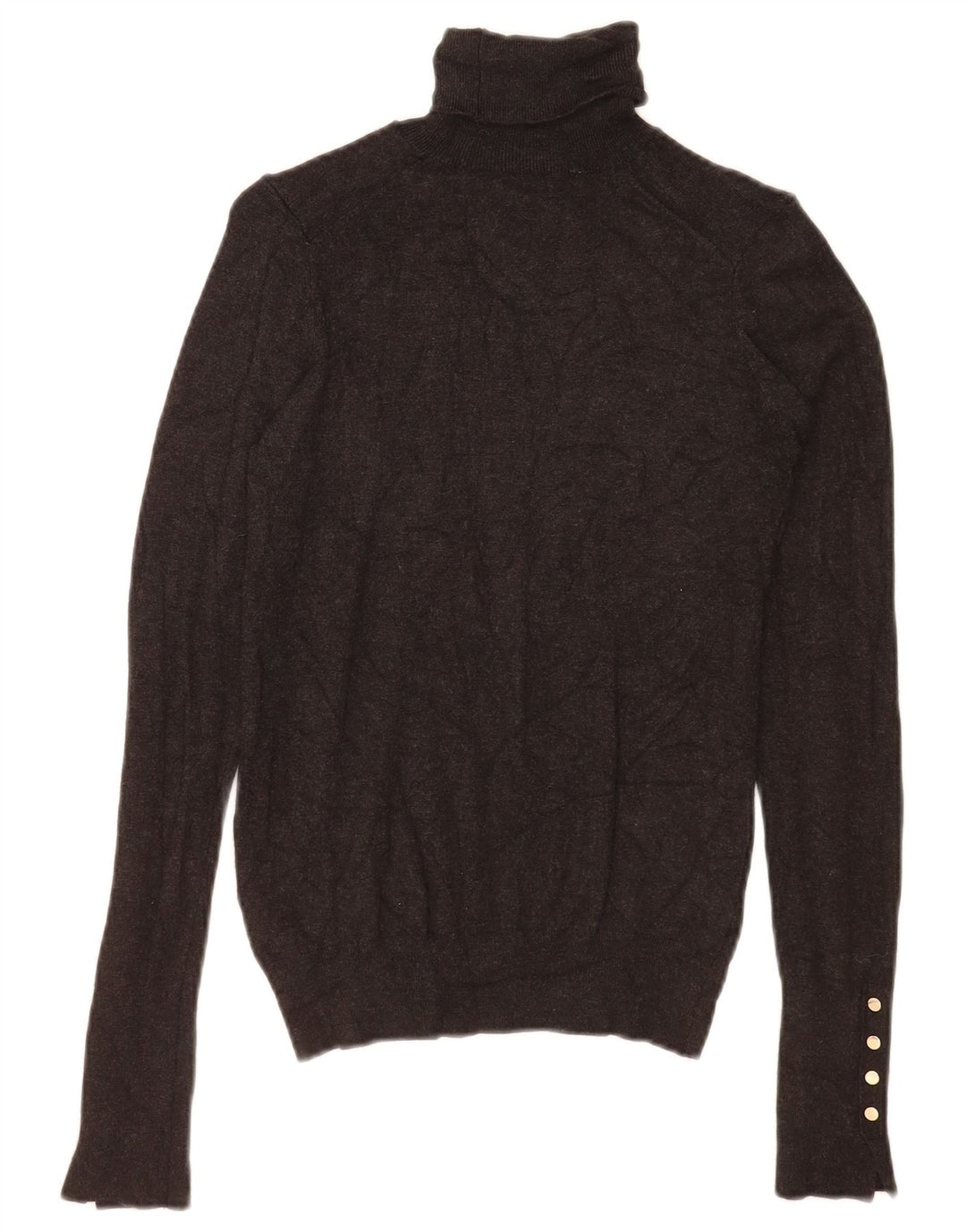 Zara Womens Roll Neck Jumper Sweater UK 8 Small Grey Viscose