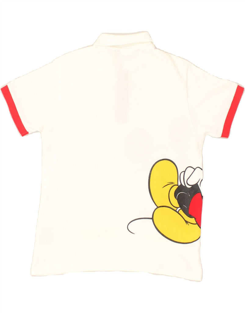 KAPPA Boys Mickey Mouse Graphic Polo Shirt 9-10 Years Large  White Cotton | Vintage Kappa | Thrift | Second-Hand Kappa | Used Clothing | Messina Hembry 