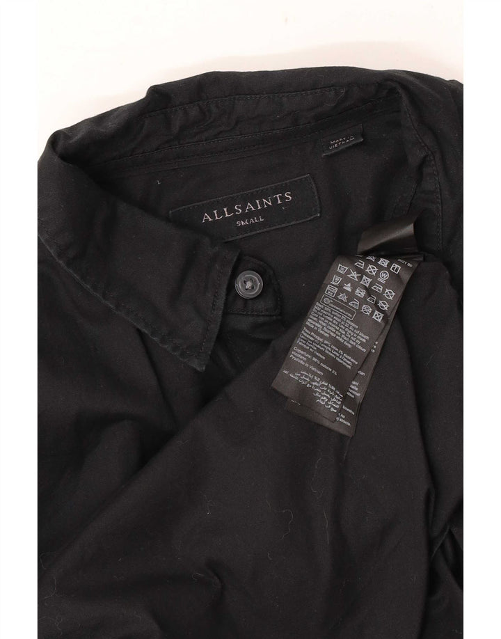 All Saints Mens Shirt Small Black Cotton