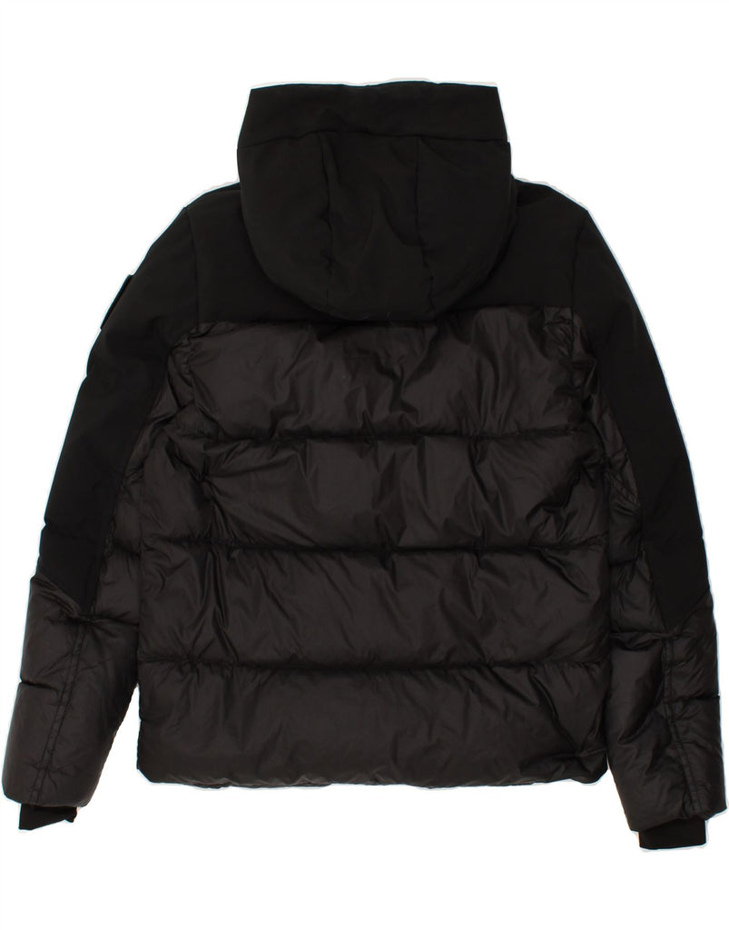 BOMBOOGIE Mens Hooded Padded Jacket UK 36 Small Black | Vintage Bomboogie | Thrift | Second-Hand Bomboogie | Used Clothing | Messina Hembry 