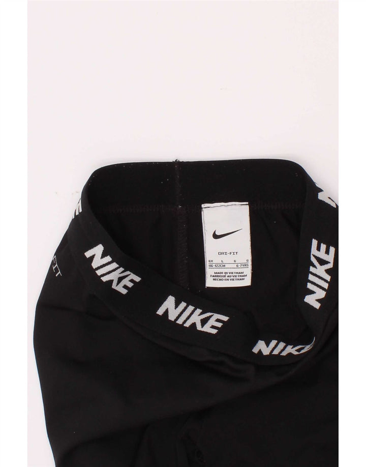 Nike Girls Graphic Leggings 6-7 Years Large Black