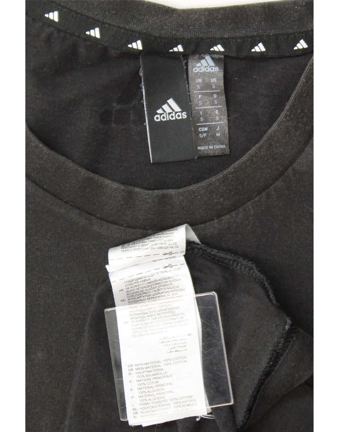 ADIDAS Mens Graphic T-Shirt Top Small Black Cotton Vintage Adidas and Second-Hand Adidas from Messina Hembry 