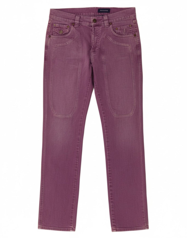 JECKERSON Mens Slim Jeans W30 L32 Purple Cotton