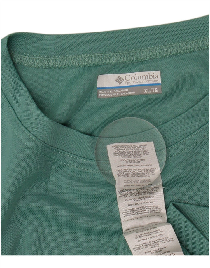 COLUMBIA Mens Omni-Wick T-Shirt Top XL Green Polyester