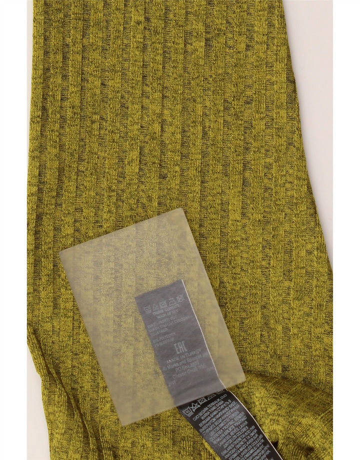 Marks & Spencer Womens Top Long Sleeve UK 16 Large Green Flecked Polyester
