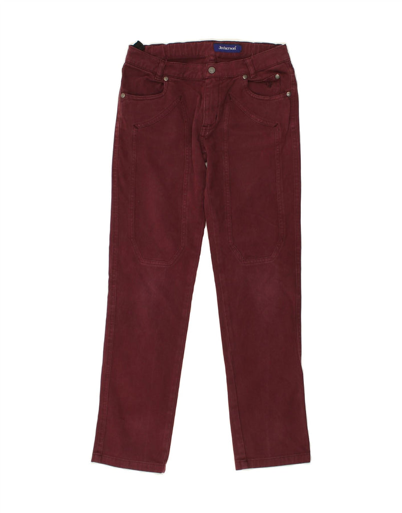 JECKERSON Girls Slim Jeans 9-10 Years W28 L26  Maroon Cotton | Vintage Jeckerson | Thrift | Second-Hand Jeckerson | Used Clothing | Messina Hembry 