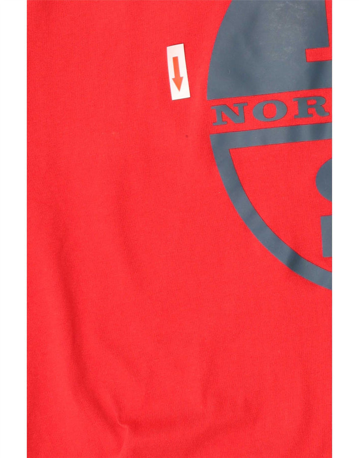 North Sails Mens Graphic T-Shirt Top Medium Red Cotton