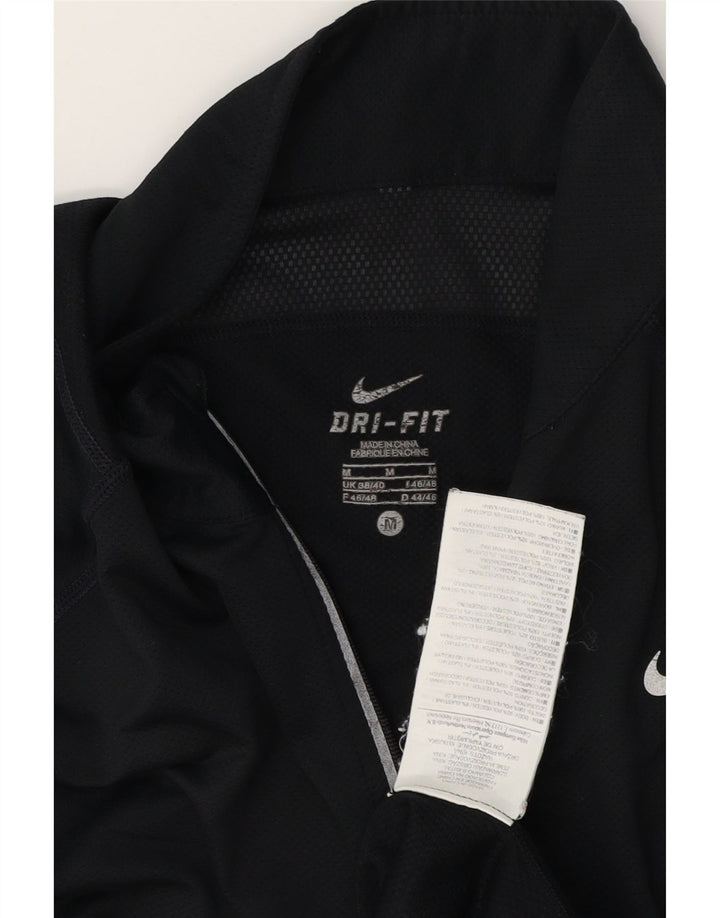 Nike Mens Dri Fit Pullover Tracksuit Top UK 38/40 Medium Navy Blue