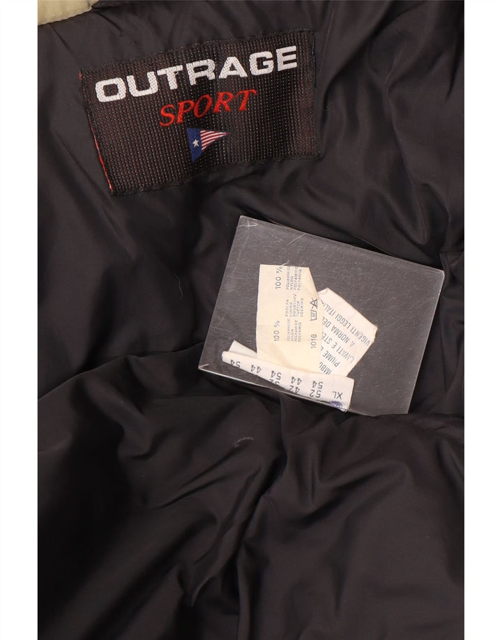 Outrage Mens Padded Jacket UK 42 XL Beige