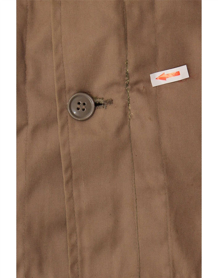 Vintage Mens Hooded Sherpa Parka Jacket IT 54 2XL Brown Polyester