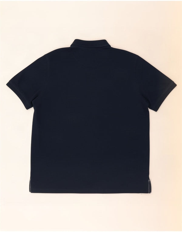 Pierre Cardin Mens Regular Fit Polo Shirt 3XL Navy Blue Colourblock Cotton