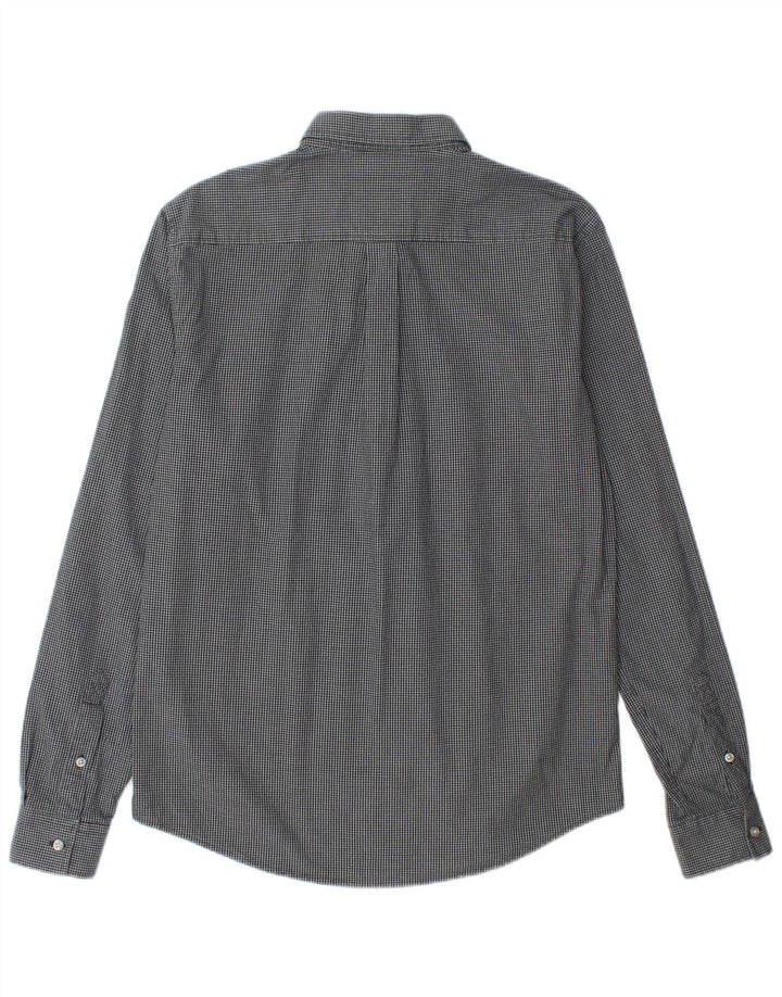 Superdry Mens Shirt Medium Navy Blue Gingham Cotton