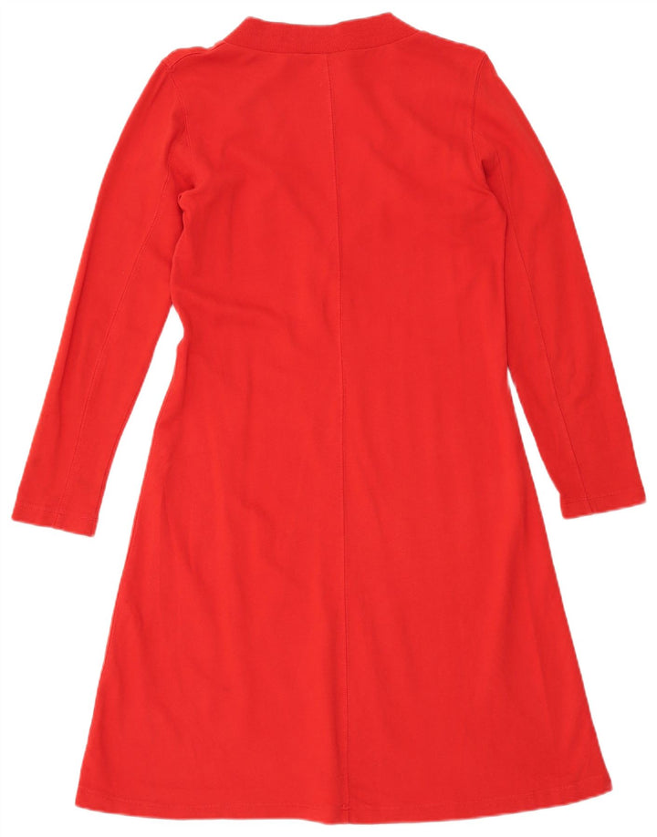 Zara Womens Long Sleeve A-Line Dress UK 10 Small Red