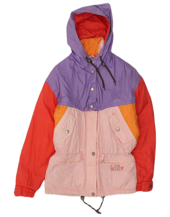 Killy Womens Hooded Ski Jacket UK 10 Small Multicoloured Colourblock