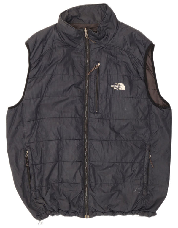 The North Face Mens Zip Padded Gilet UK 42 XL Black Polyester